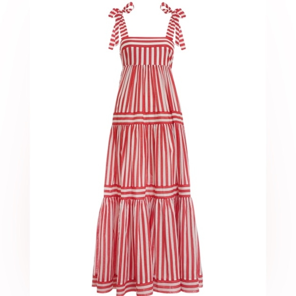 ZIMMERMANN and White Striped Maxi Dress